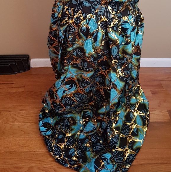 Sequins Ankara Dress Preorder - Picture 5 of 8